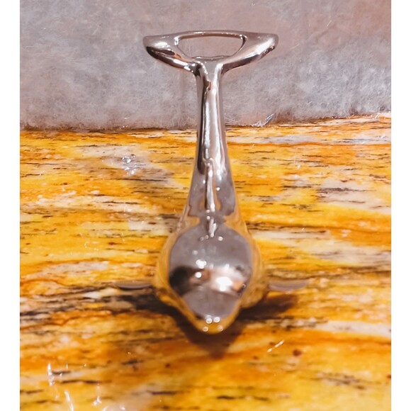 Vintage Silver Plate Dolphin bottle Opener Beer drinker Man cave gift - Picture 1 of 3